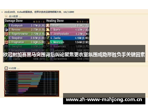 欧冠附加赛黑马突围背后舆论聚焦更衣室氛围成隐形胜负手关键因素 欧冠附加赛黑马突围背后舆论聚焦更衣室氛围成隐形胜负手关键因素